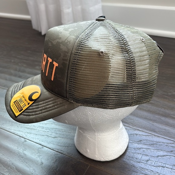 Carhartt Trucker Force Sweatband,Camo,logo graphic snapback cap,mesh panel,tree - Picture 4 of 10